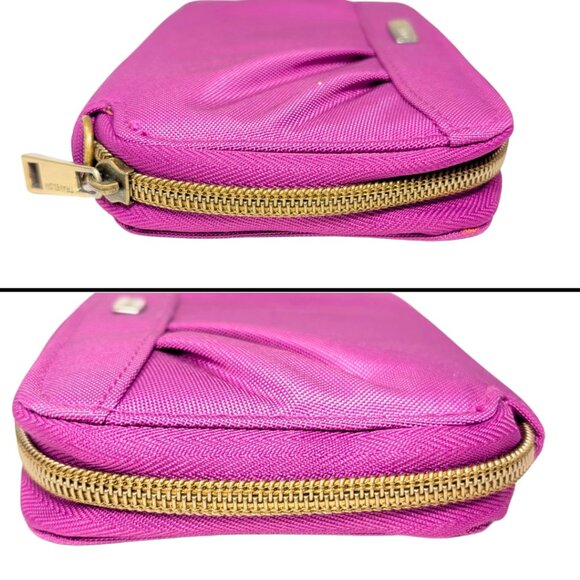 Travelon Purple Pleated Nylon Zippy RFID Travel Wallet Wristlet - Picture 4 of 8